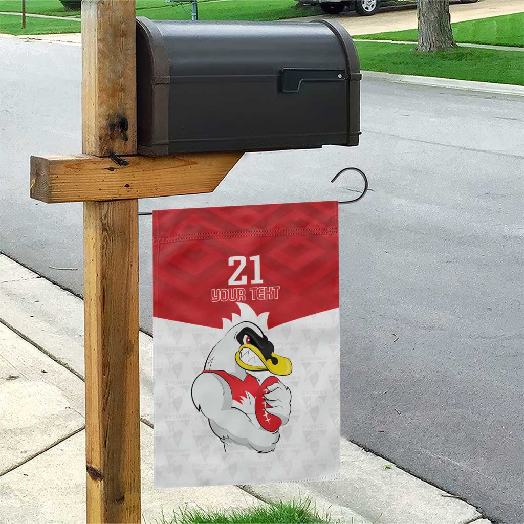 AFL Sydney Custom Garden Flag with Swans Mascot Simple Style - Vibe Hoodie Shop