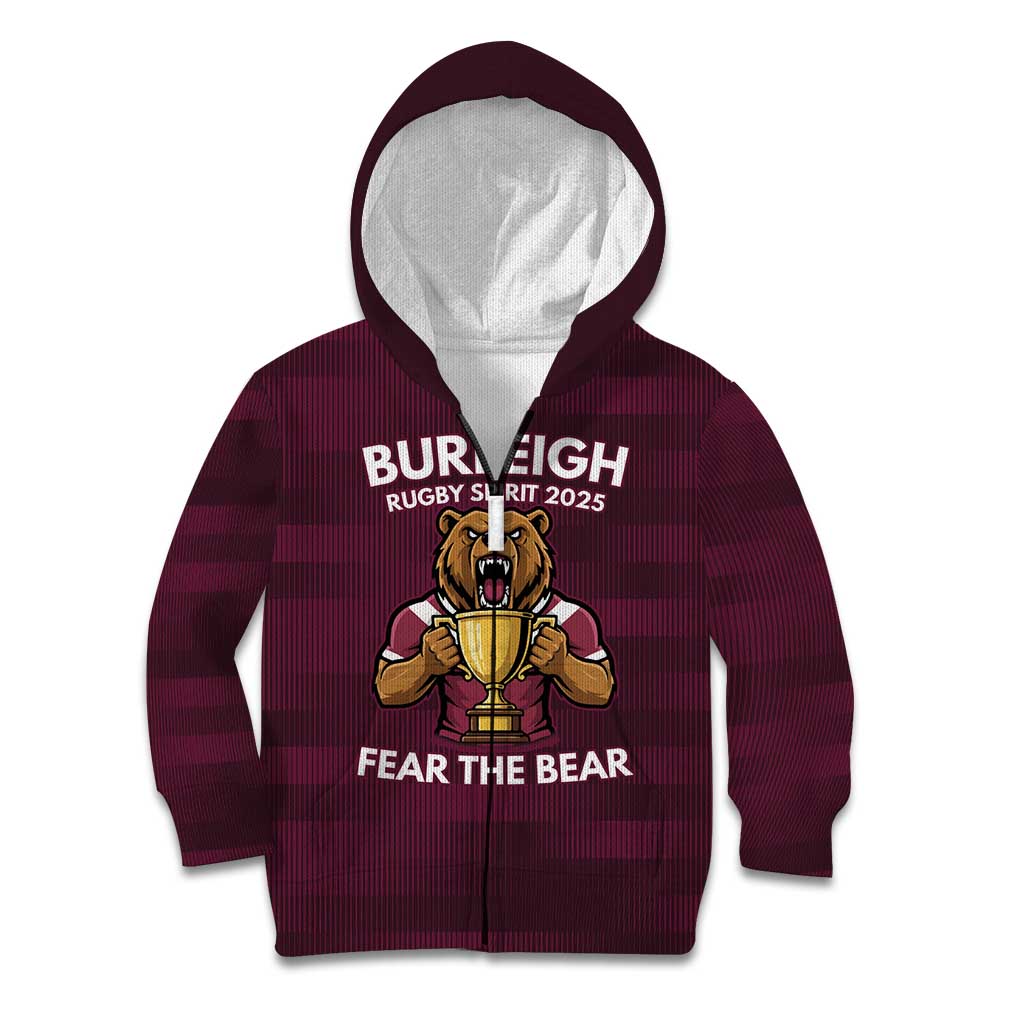 Pride of Burleigh Rugby Spirit Custom Kid Hoodie Queensland Grand Final Edition 2025 - Vibe Hoodie