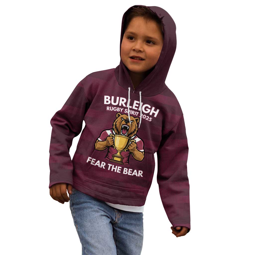 Pride of Burleigh Rugby Spirit Custom Kid Hoodie Queensland Grand Final Edition 2025 - Vibe Hoodie