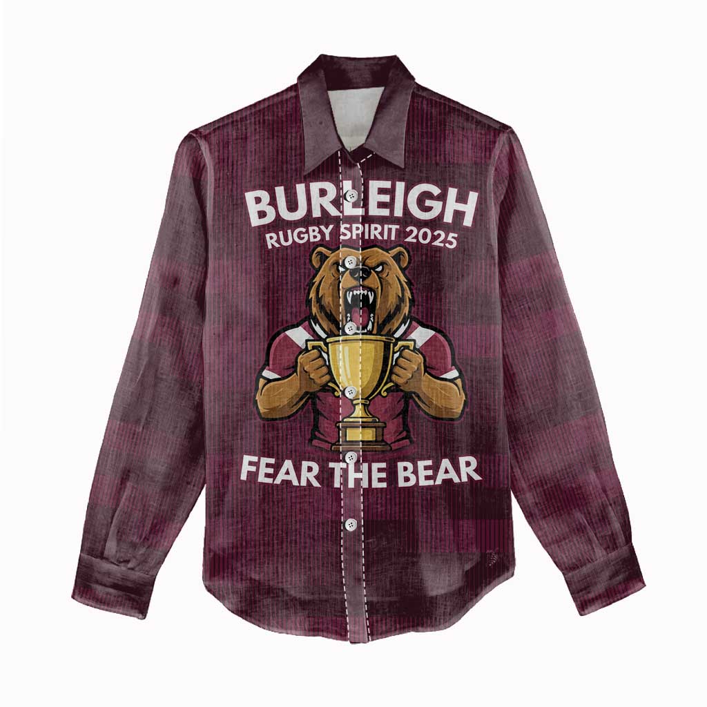 Pride of Burleigh Rugby Spirit Custom Women Casual Shirt Queensland Grand Final Edition 2025 - Vibe Hoodie