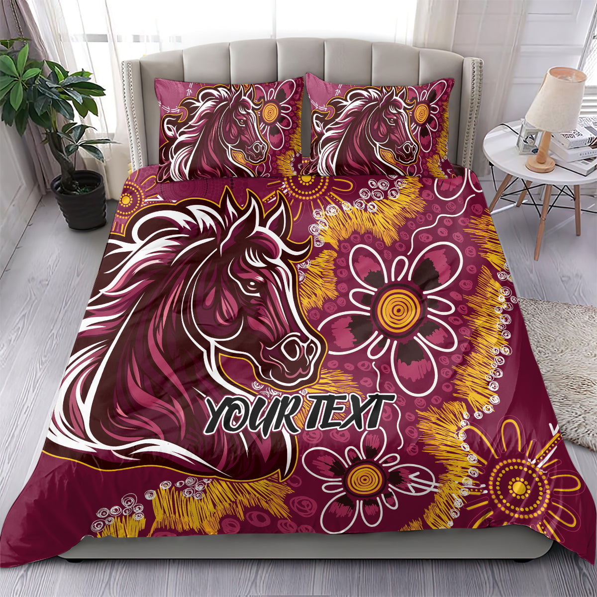 Personalised Broncos NAIDOC Week 2024 Bedding Set Aboriginal Fire Burning Sparks - Vibe Hoodie Shop