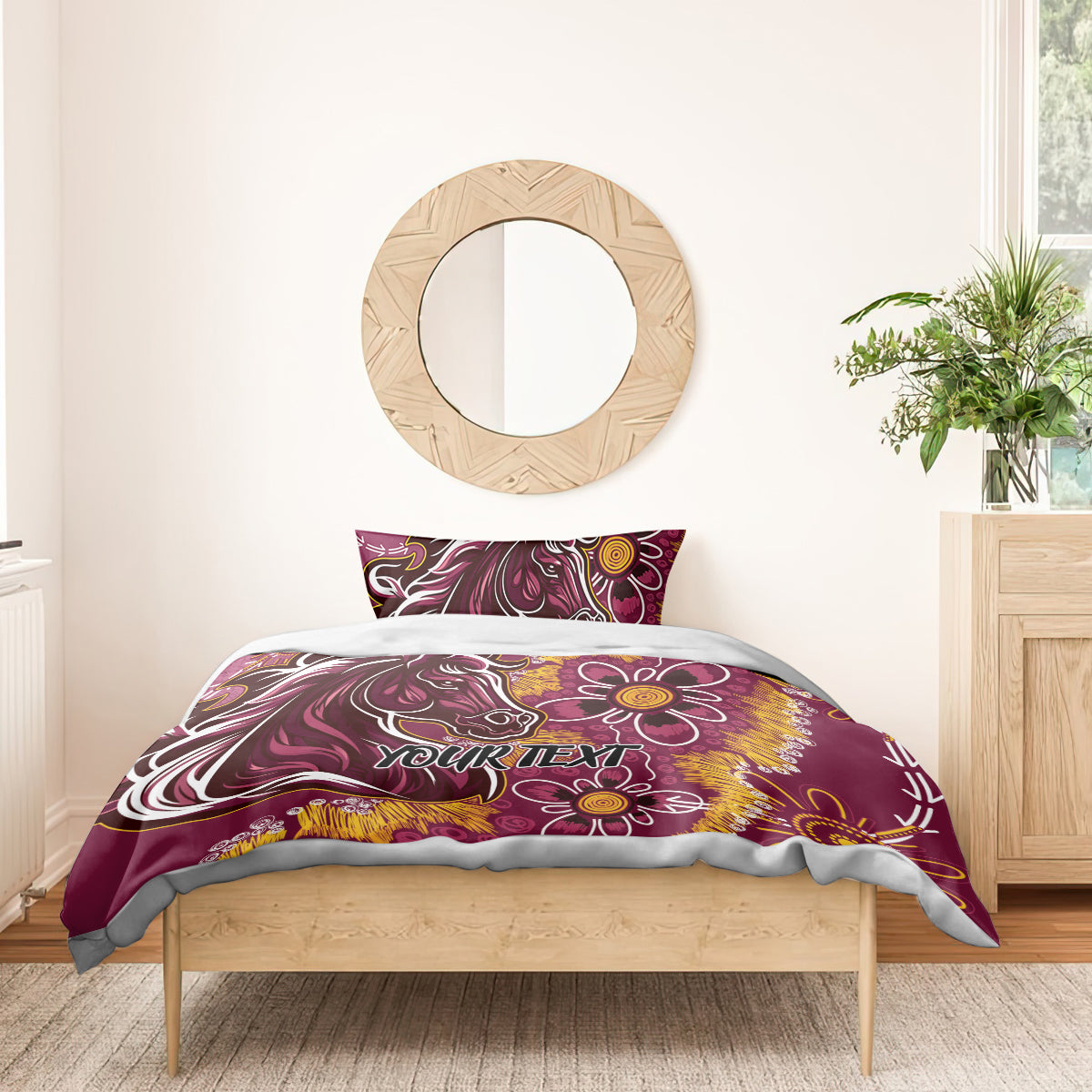 Personalised Broncos NAIDOC Week 2024 Bedding Set Aboriginal Fire Burning Sparks - Vibe Hoodie Shop