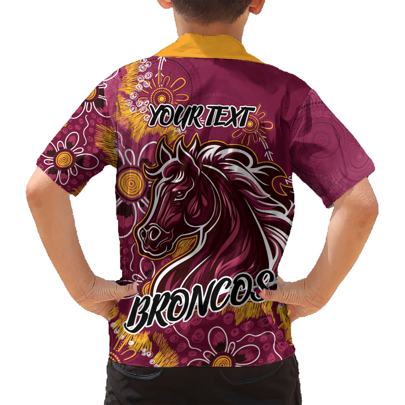 Personalised Broncos NAIDOC Week 2024 Hawaiian Shirt Aboriginal Fire Burning Sparks - Vibe Hoodie Shop