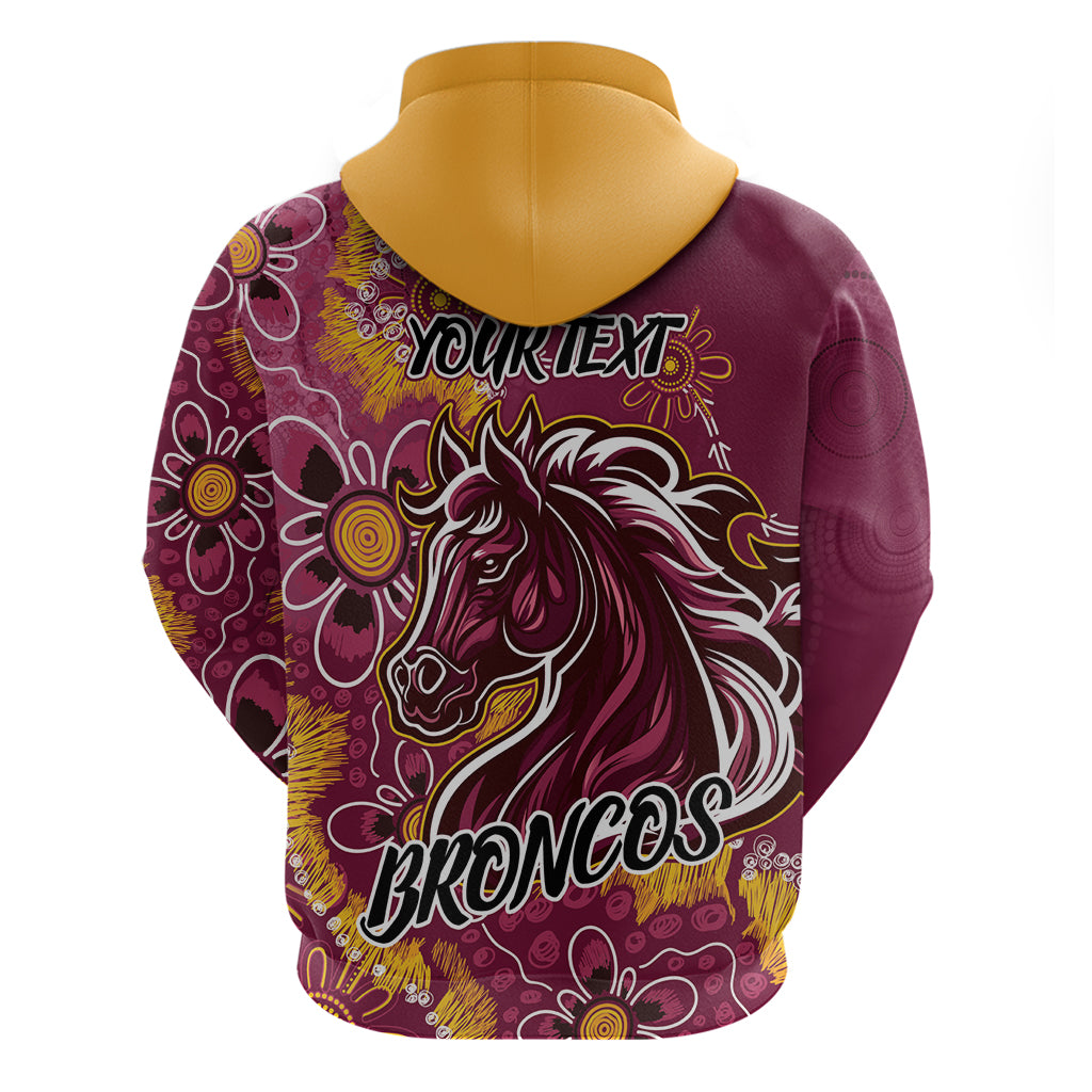 Personalised Broncos NAIDOC Week 2024 Hoodie Aboriginal Fire Burning Sparks LT9 - Vibe Hoodie Shop