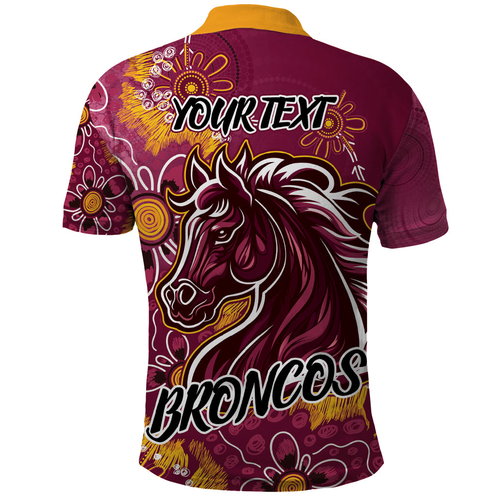 Personalised Broncos NAIDOC Week 2024 Polo Shirt Aboriginal Fire Burning Sparks LT9 - Vibe Hoodie Shop