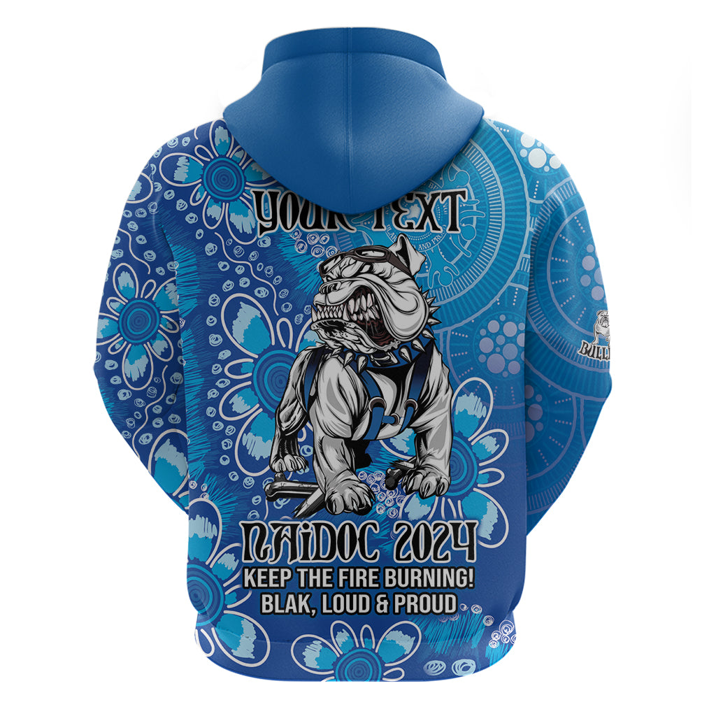 Personalised Bulldogs NAIDOC Week 2024 Hoodie Aboriginal Fire Burning Sparks LT9 - Vibe Hoodie Shop