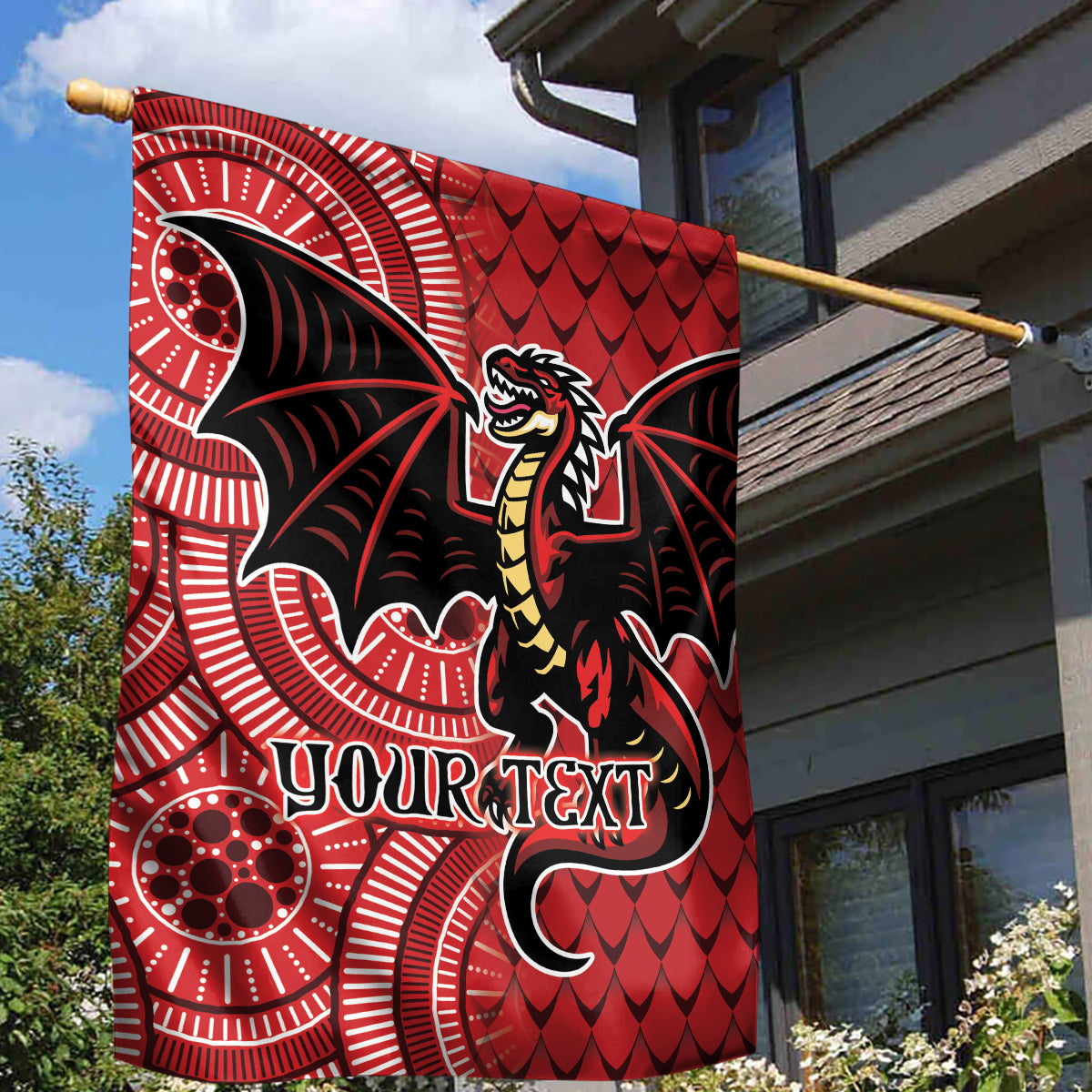 Personalised Dragons NAIDOC Week 2024 Garden Flag Aboriginal Fire Burning Sparks - Vibe Hoodie Shop