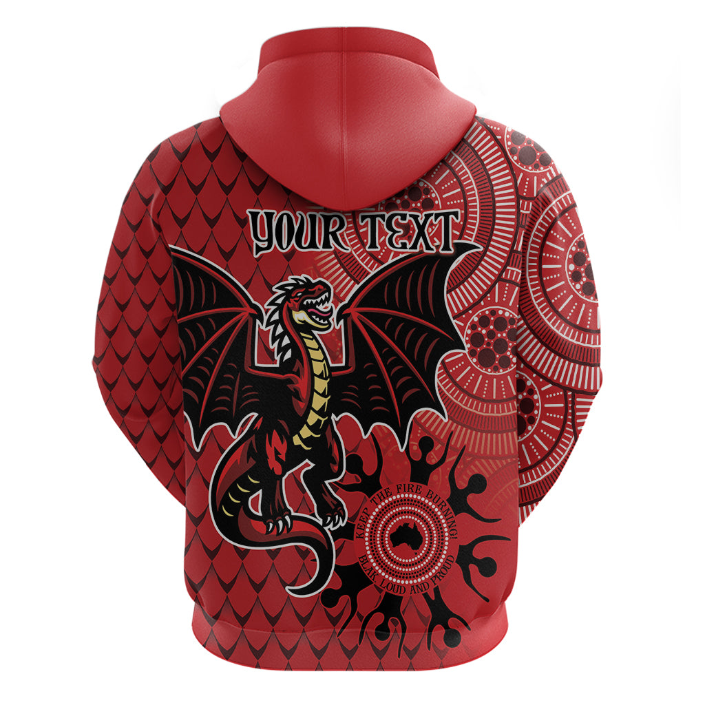 Personalised Dragons NAIDOC Week 2024 Hoodie Aboriginal Fire Burning Sparks LT9 - Vibe Hoodie Shop