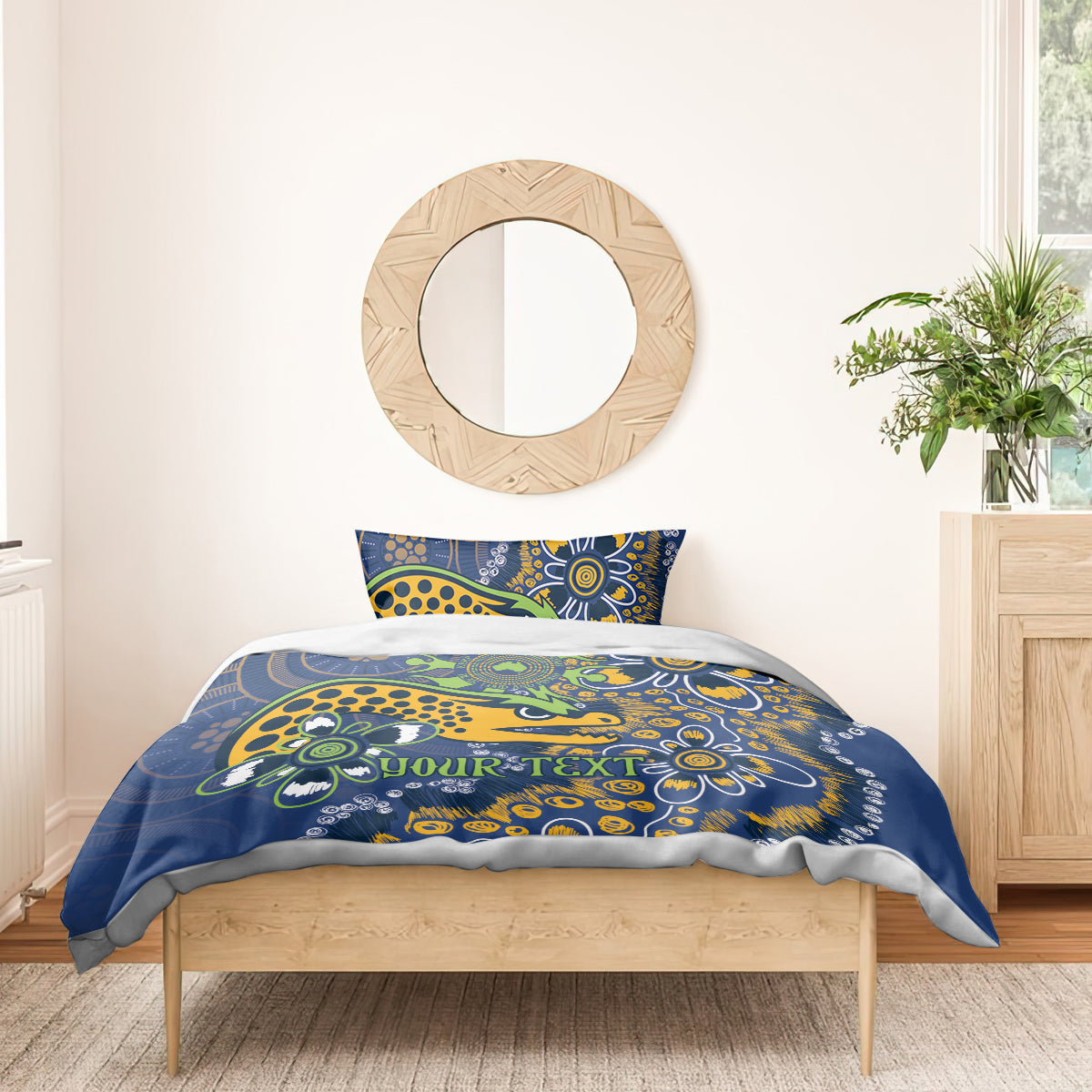 Personalised Eels NAIDOC Week 2024 Bedding Set Aboriginal Fire Burning Sparks - Vibe Hoodie Shop