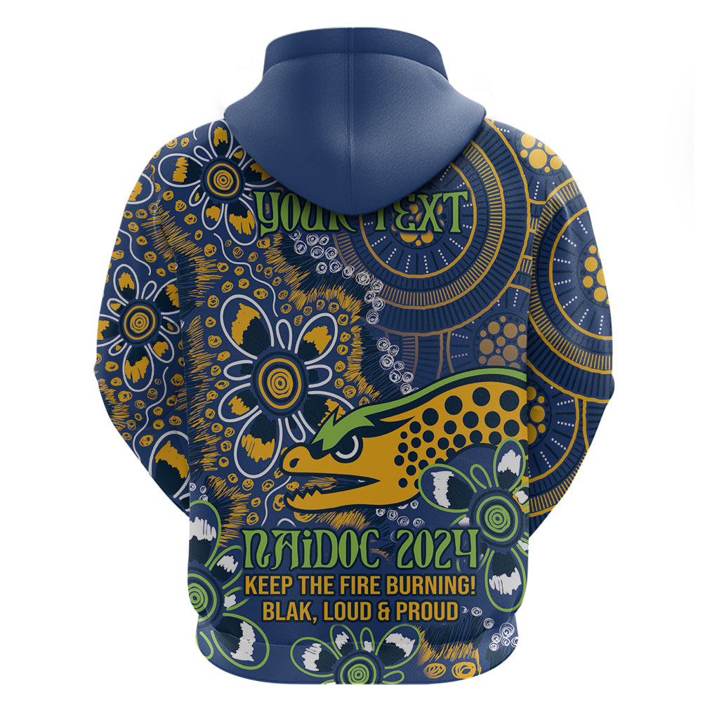 Personalised Eels NAIDOC Week 2024 Hoodie Aboriginal Fire Burning Sparks LT9 - Vibe Hoodie Shop