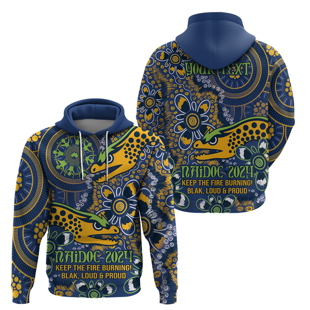 Personalised Eels NAIDOC Week 2024 Hoodie Aboriginal Fire Burning Sparks LT9 - Vibe Hoodie Shop