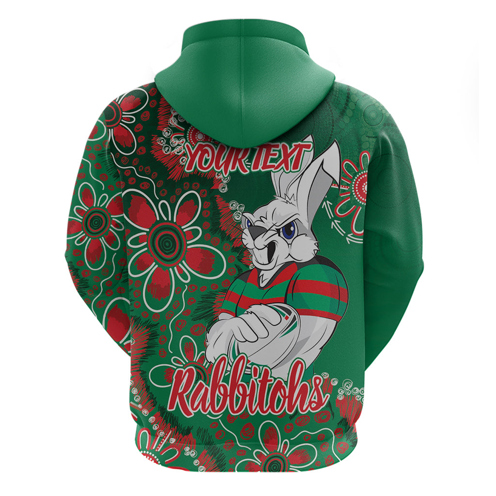 Personalised Rabbitohs NAIDOC Week 2024 Hoodie Aboriginal Fire Burning Sparks LT9 - Vibe Hoodie Shop