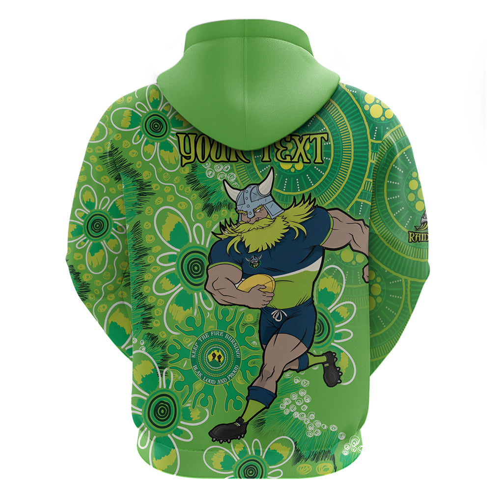 Personalised Raiders NAIDOC Week 2024 Hoodie Aboriginal Fire Burning Sparks LT9 - Vibe Hoodie Shop