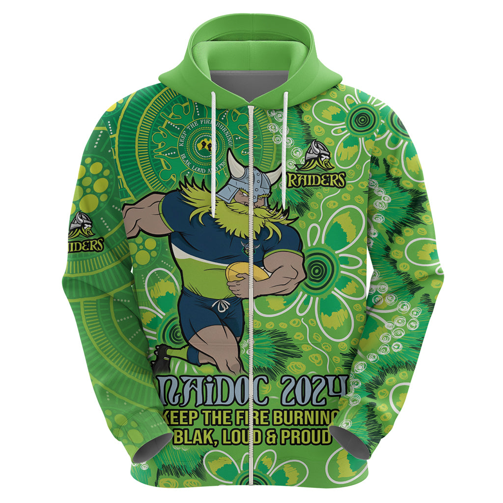 Personalised Raiders NAIDOC Week 2024 Hoodie Aboriginal Fire Burning Sparks LT9 - Vibe Hoodie Shop