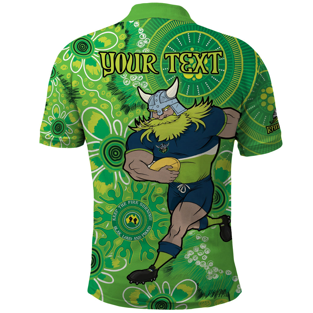 Personalised Raiders NAIDOC Week 2024 Polo Shirt Aboriginal Fire Burning Sparks LT9 - Vibe Hoodie Shop