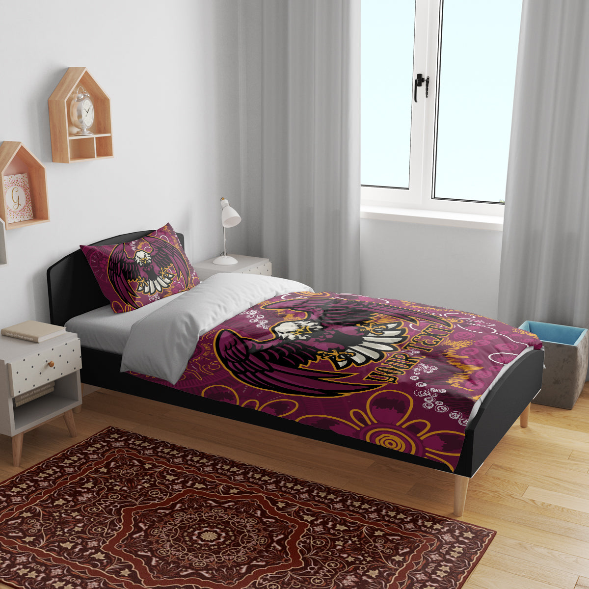 Personalised Sea Eagles NAIDOC Week 2024 Bedding Set Aboriginal Fire Burning Sparks - Vibe Hoodie Shop