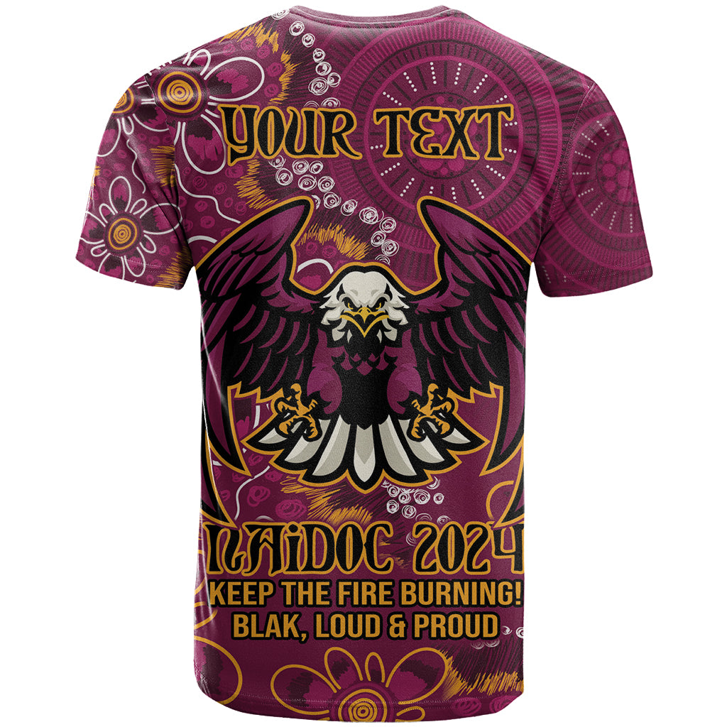 Personalised Sea Eagles NAIDOC Week 2024 T Shirt Aboriginal Fire Burning Sparks LT9 - Vibe Hoodie Shop