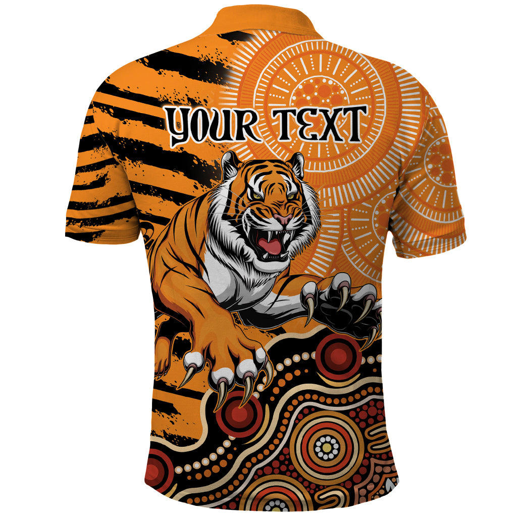 Personalised Wests Tigers NAIDOC Week 2024 Polo Shirt Aboriginal Fire Burning Sparks LT9 - Vibe Hoodie Shop