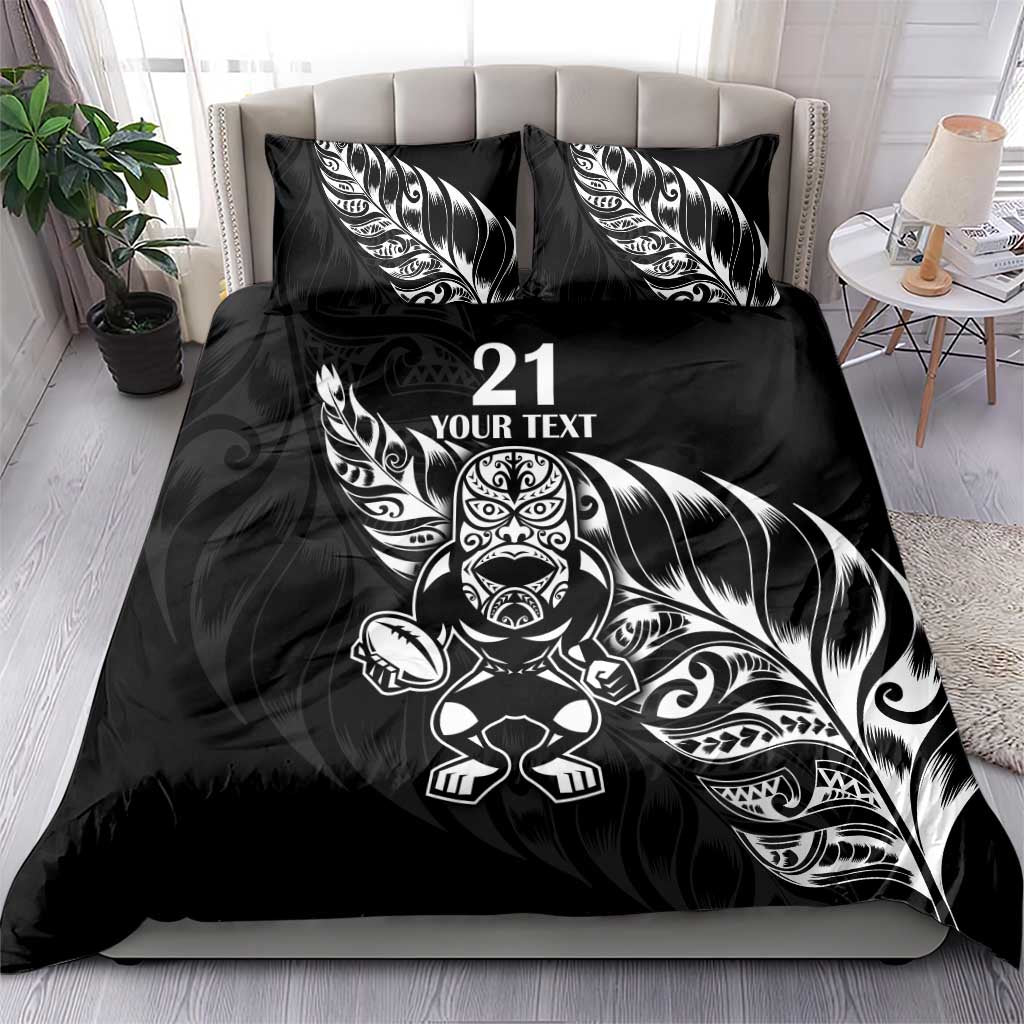 New Zealand Rugby Custom Bedding Set Opango All Black Fern - Vibe Hoodie Shop