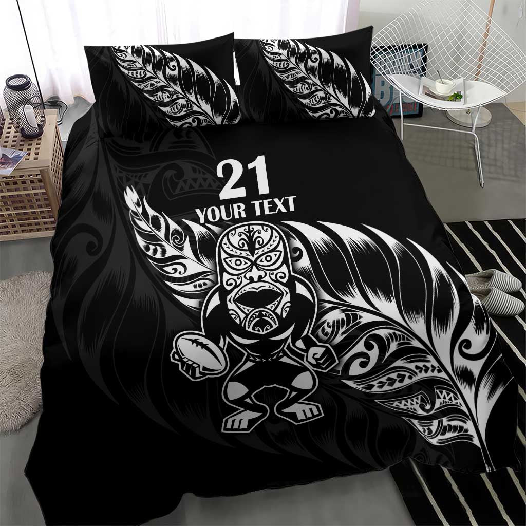 New Zealand Rugby Custom Bedding Set Opango All Black Fern - Vibe Hoodie Shop