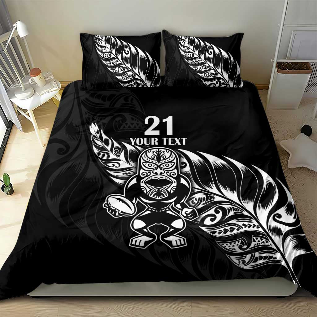 New Zealand Rugby Custom Bedding Set Opango All Black Fern - Vibe Hoodie Shop