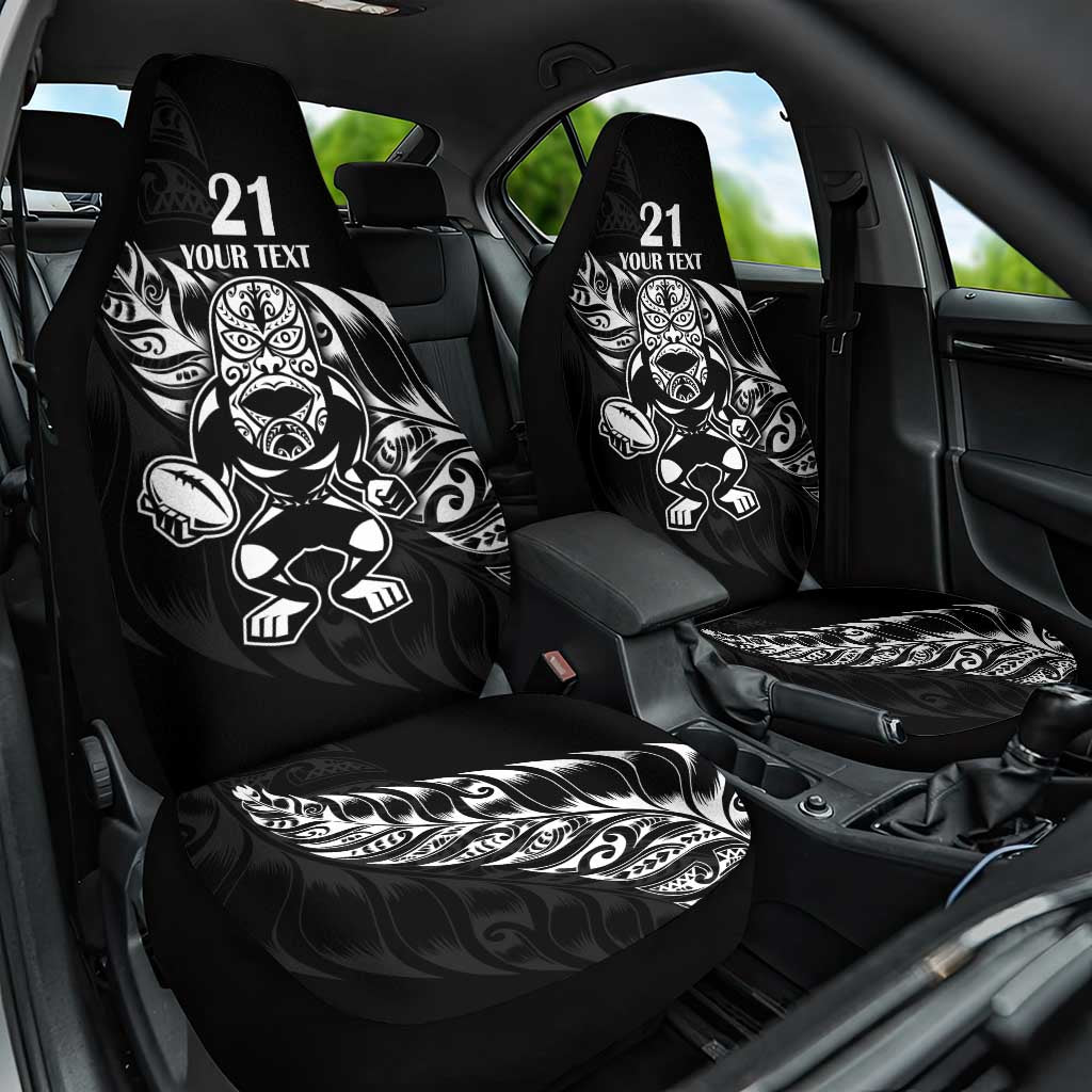New Zealand Rugby Custom Car Seat Cover Opango All Black Fern - Vibe Hoodie Shop