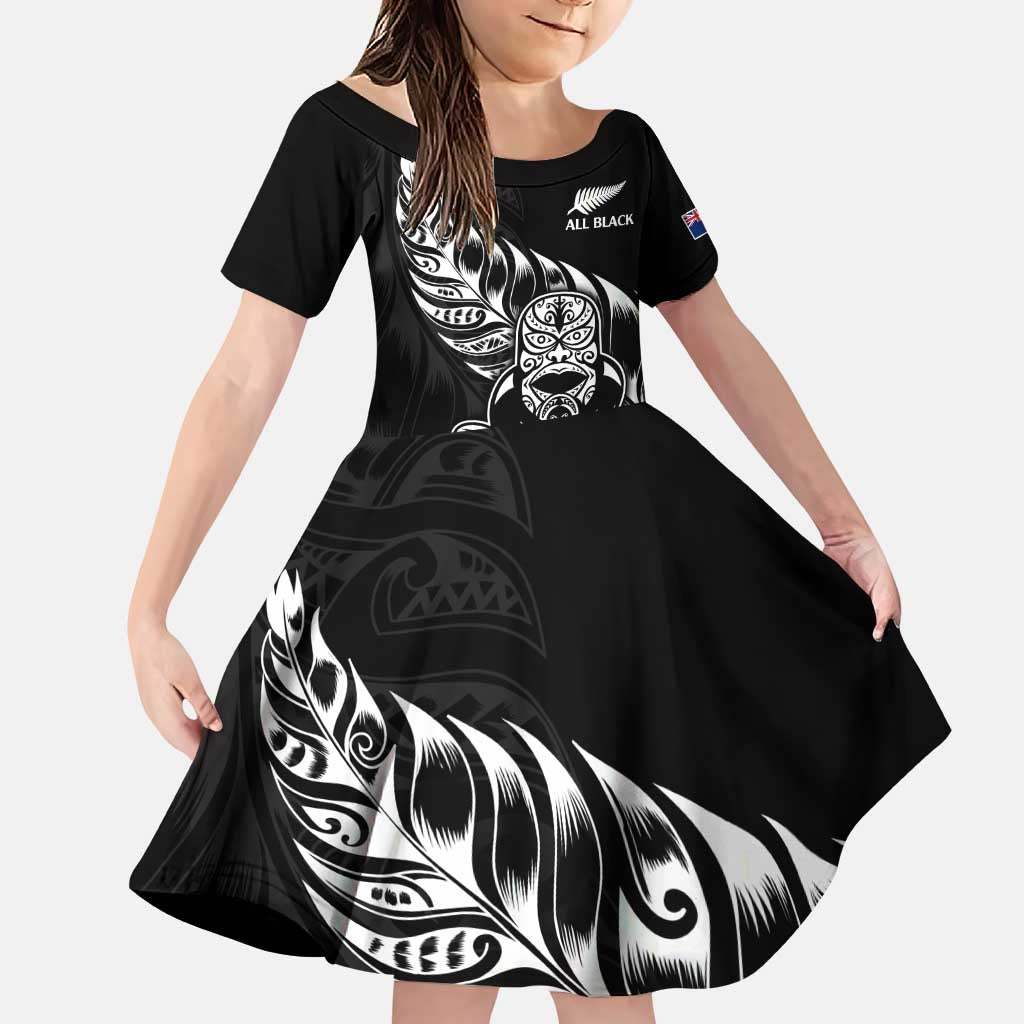 New Zealand Rugby Custom Family Matching Puletasi and Hawaiian Shirt Opango All Black Fern