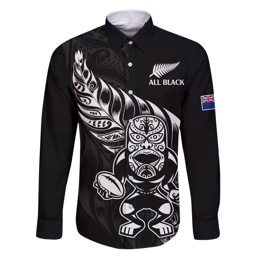 New Zealand Rugby Custom Family Matching Puletasi and Hawaiian Shirt Opango All Black Fern