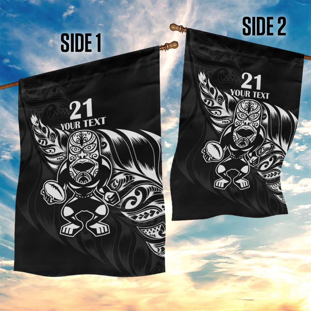 New Zealand Rugby Custom Garden Flag Opango All Black Fern - Vibe Hoodie Shop