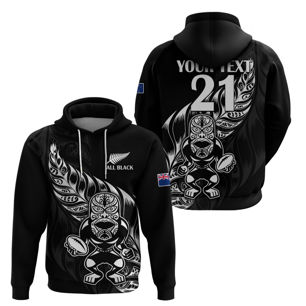 (Custom Text And Number) New Zealand All Black Rugby Hoodie LT9 - Vibe Hoodie Shop