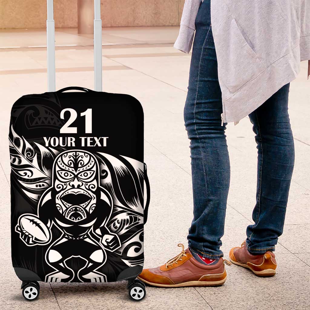 New Zealand Rugby Custom Luggage Cover Opango All Black Fern - Vibe Hoodie Shop