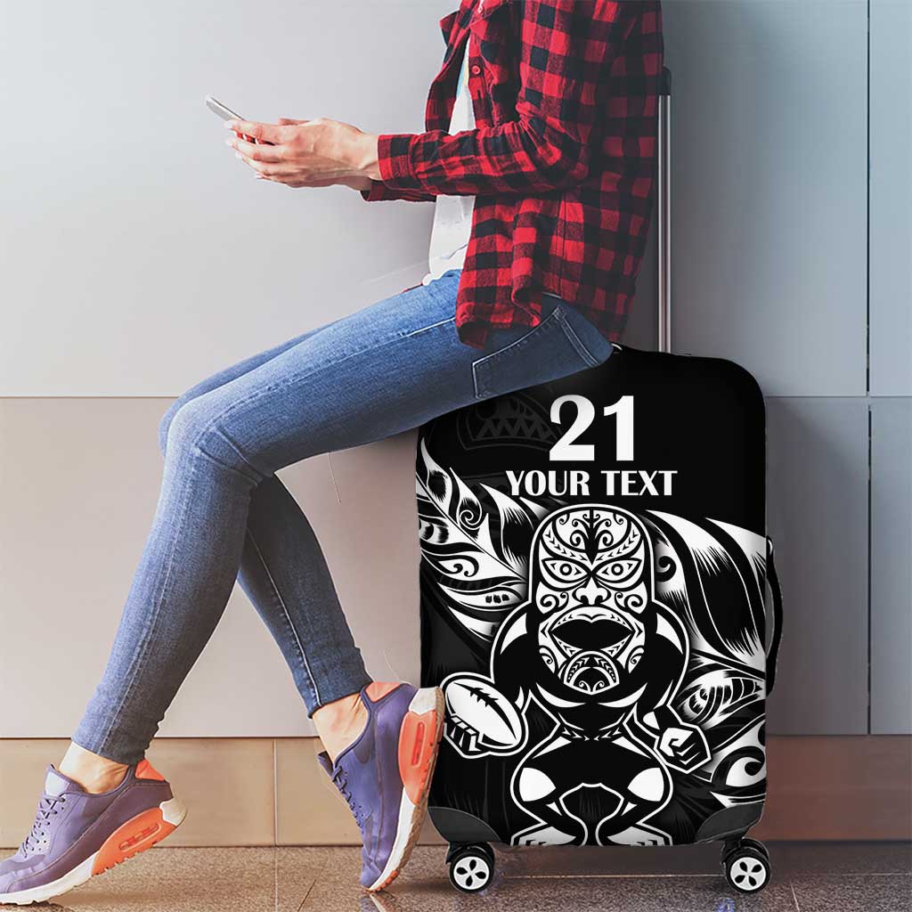 New Zealand Rugby Custom Luggage Cover Opango All Black Fern - Vibe Hoodie Shop