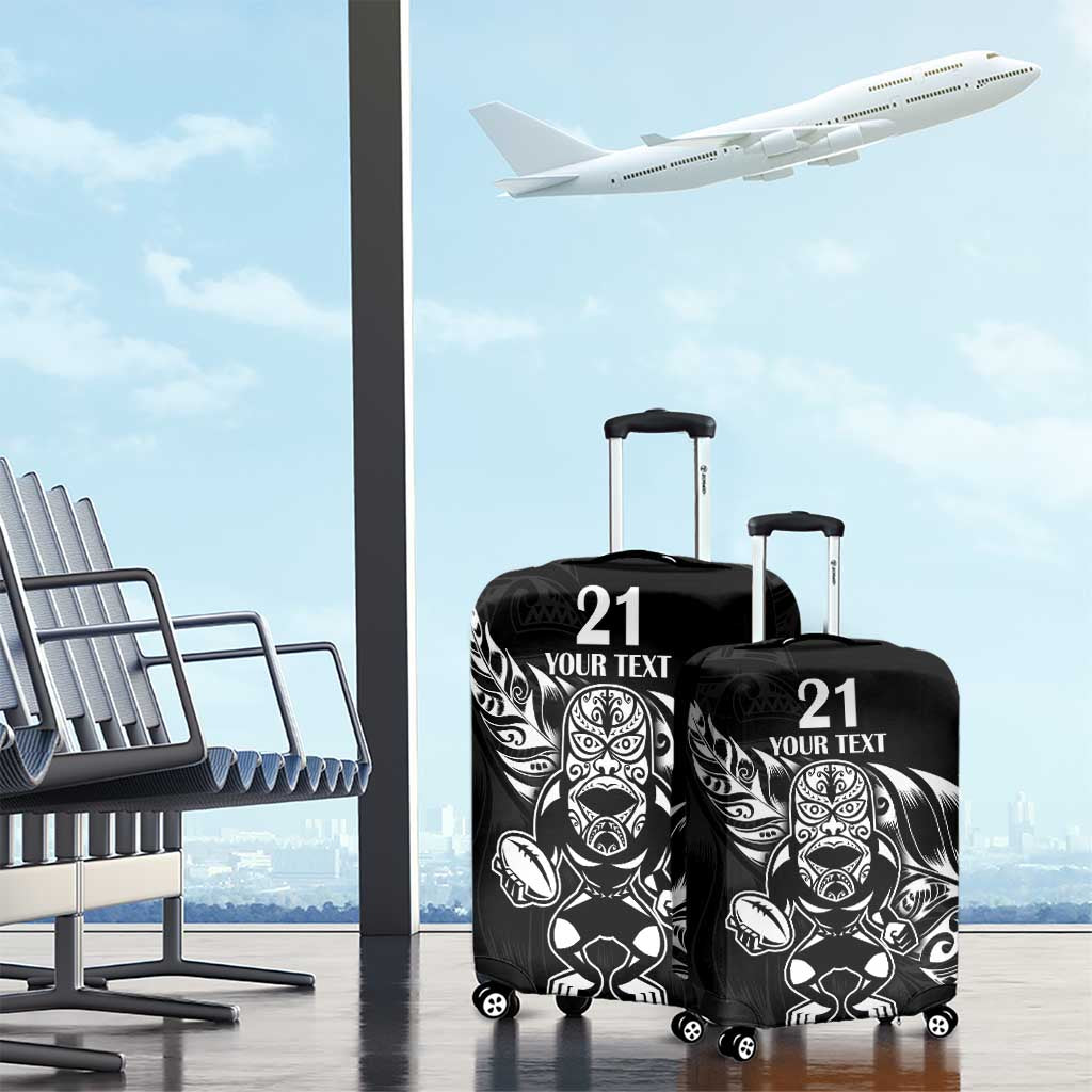 New Zealand Rugby Custom Luggage Cover Opango All Black Fern - Vibe Hoodie Shop