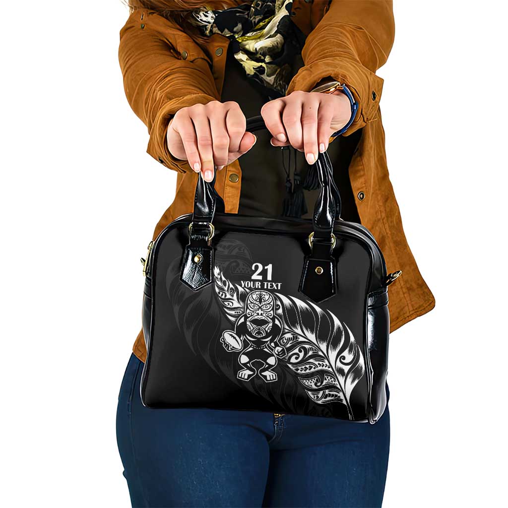 New Zealand Rugby Custom Shoulder Handbag Opango All Black Fern - Vibe Hoodie Shop