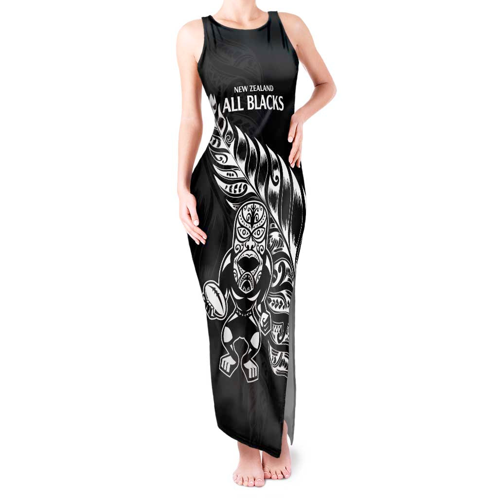 New Zealand Rugby Custom Tank Maxi Dress Opango All Black Fern