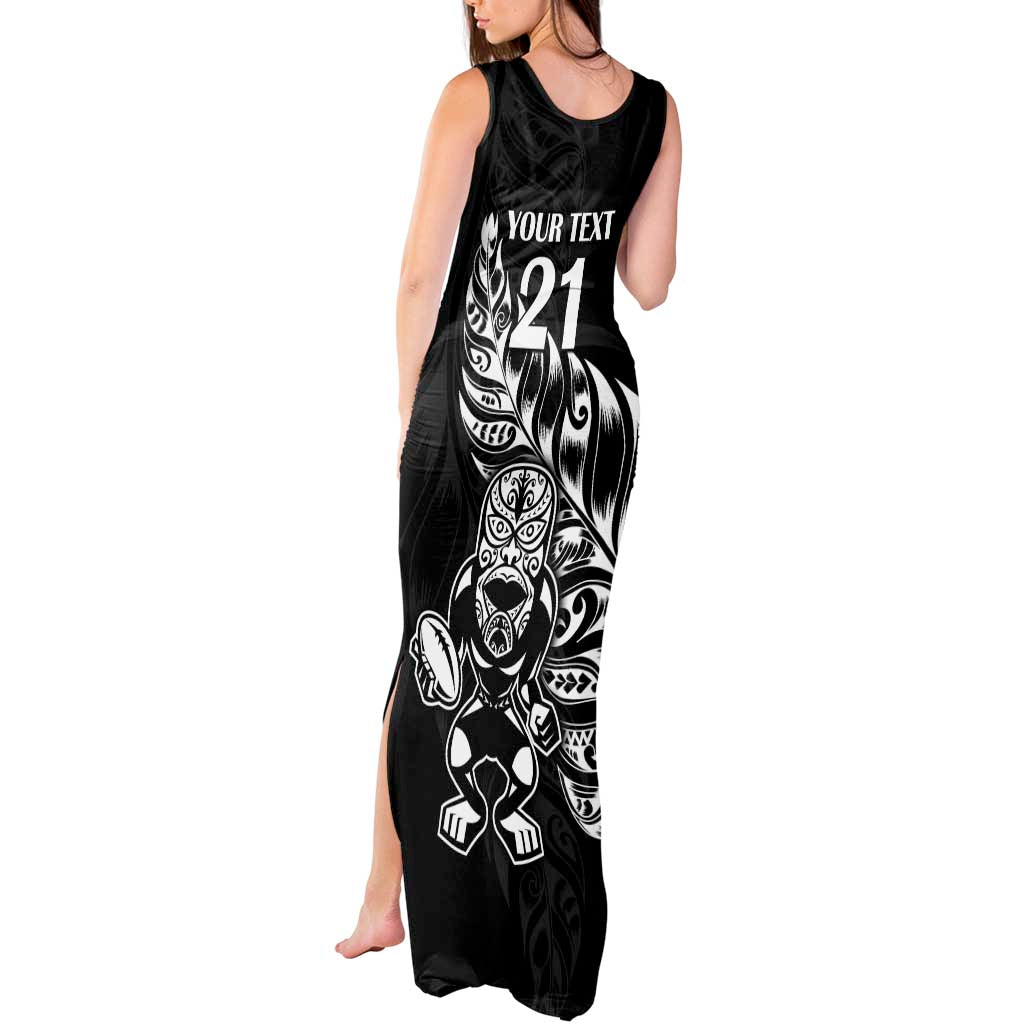 New Zealand Rugby Custom Tank Maxi Dress Opango All Black Fern