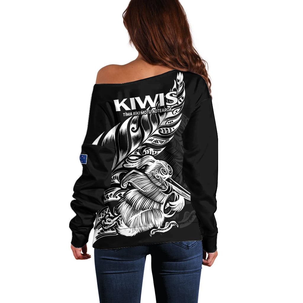 New Zealand Kiwi Rugby Off Shoulder Sweater - Vibe Hoodie Shop