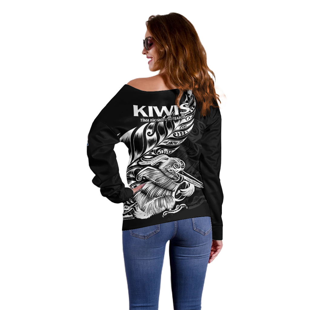 New Zealand Kiwi Rugby Off Shoulder Sweater - Vibe Hoodie Shop