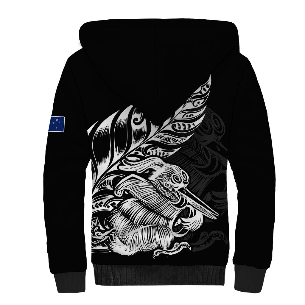 New Zealand Kiwi Rugby Sherpa Hoodie - Vibe Hoodie Shop