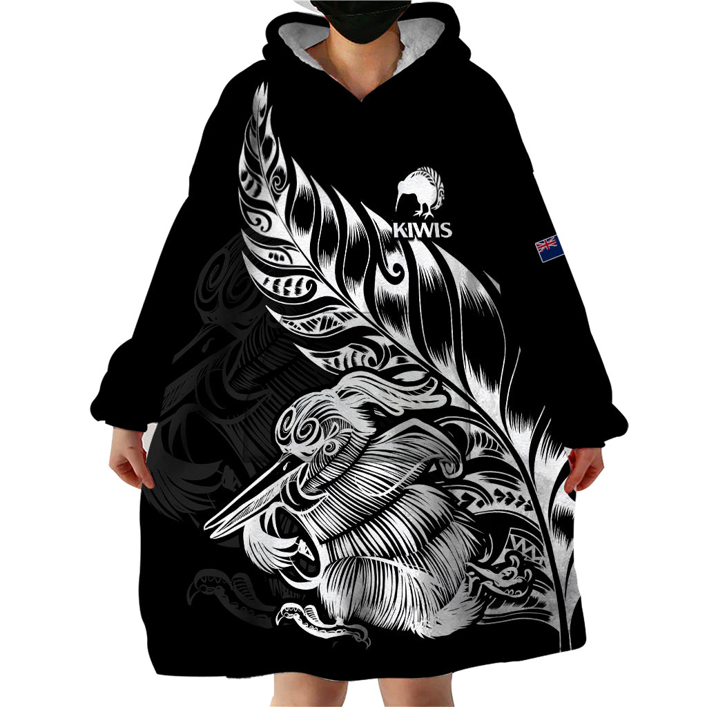 New Zealand Kiwi Rugby Wearable Blanket Hoodie - Vibe Hoodie Shop