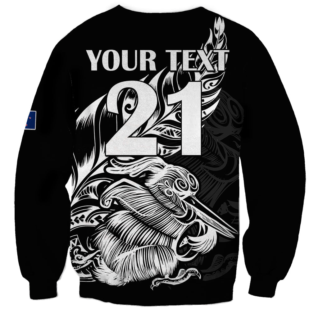 (Custom Text And Number) New Zealand Kiwi Rugby Sweatshirt - Vibe Hoodie Shop