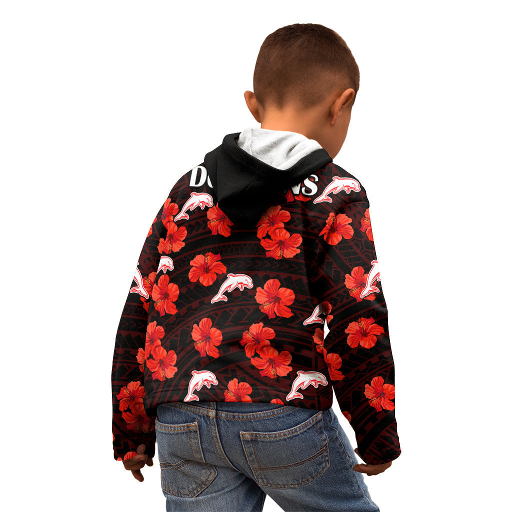 dolphins-rugby-kid-hoodie-polynesian-style-with-hibiscus