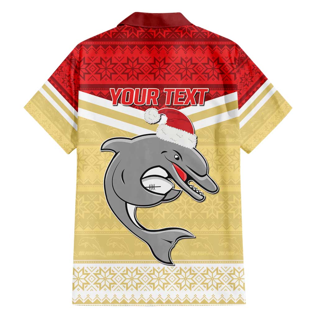 NRL Dolphins Mascot Christmas Personalised Hawaiian Shirt God Style - Vibe Hoodie Shop