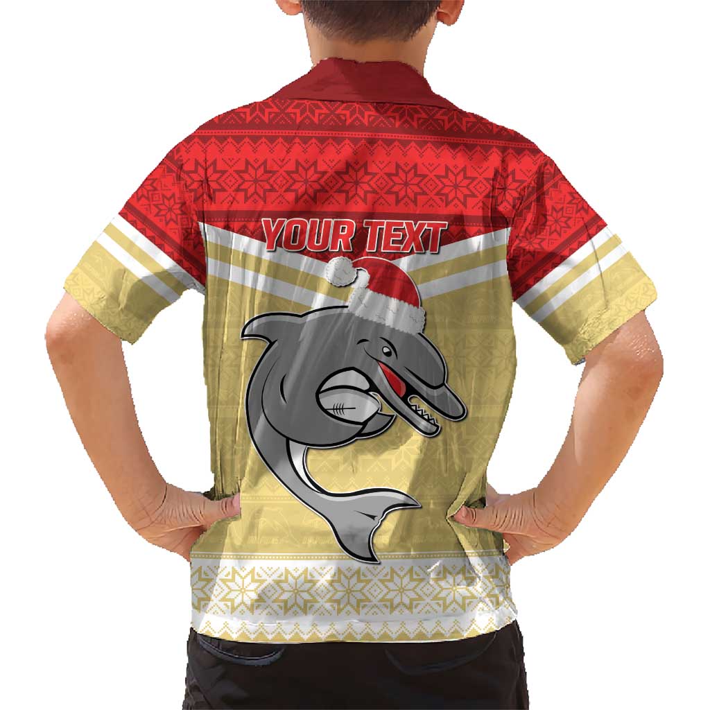 NRL Dolphins Mascot Christmas Personalised Hawaiian Shirt God Style - Vibe Hoodie Shop