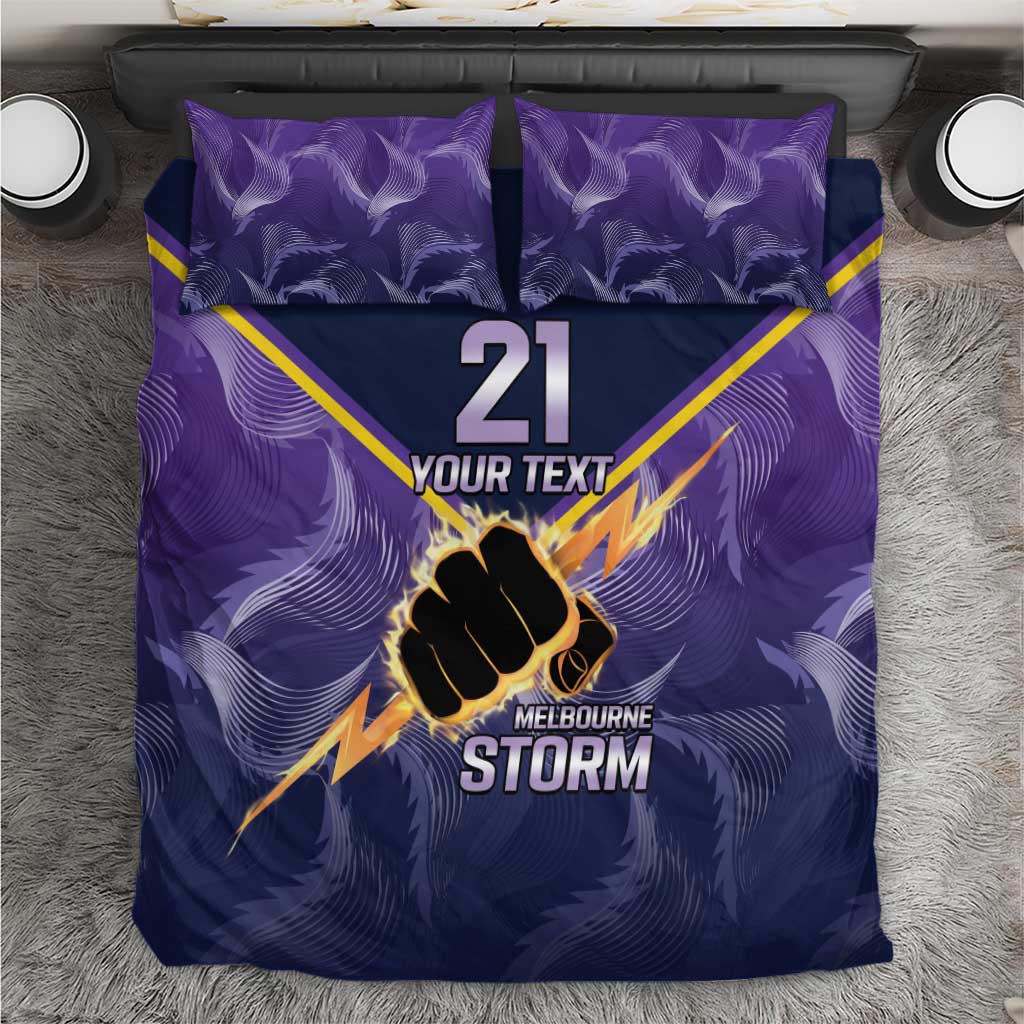NRL Storm Custom Bedding Set Minimalism Style - Vibe Hoodie Shop