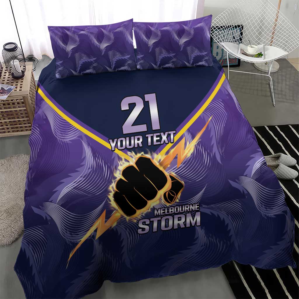 NRL Storm Custom Bedding Set Minimalism Style - Vibe Hoodie Shop