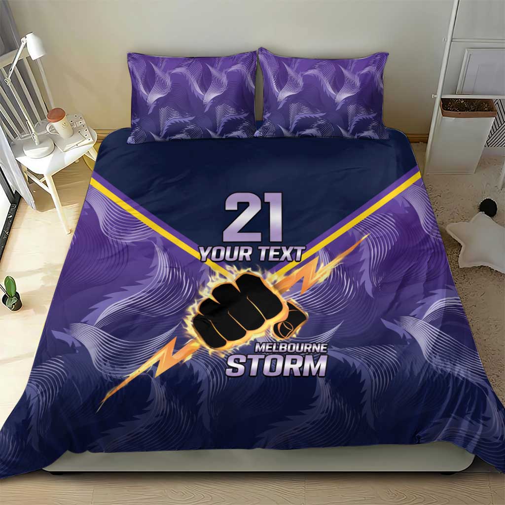 NRL Storm Custom Bedding Set Minimalism Style - Vibe Hoodie Shop
