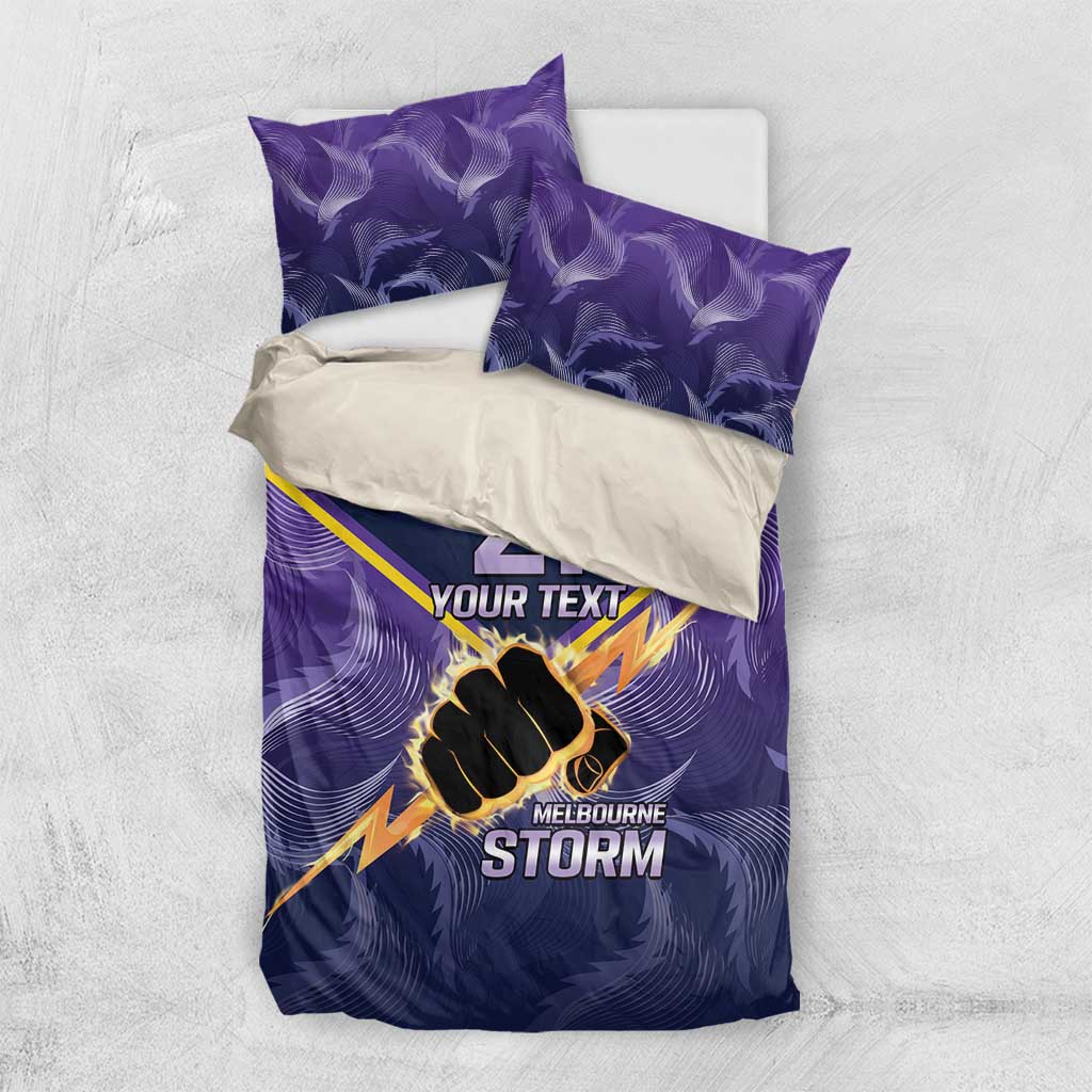 NRL Storm Custom Bedding Set Minimalism Style - Vibe Hoodie Shop