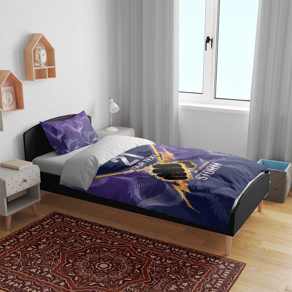 NRL Storm Custom Bedding Set Minimalism Style - Vibe Hoodie Shop