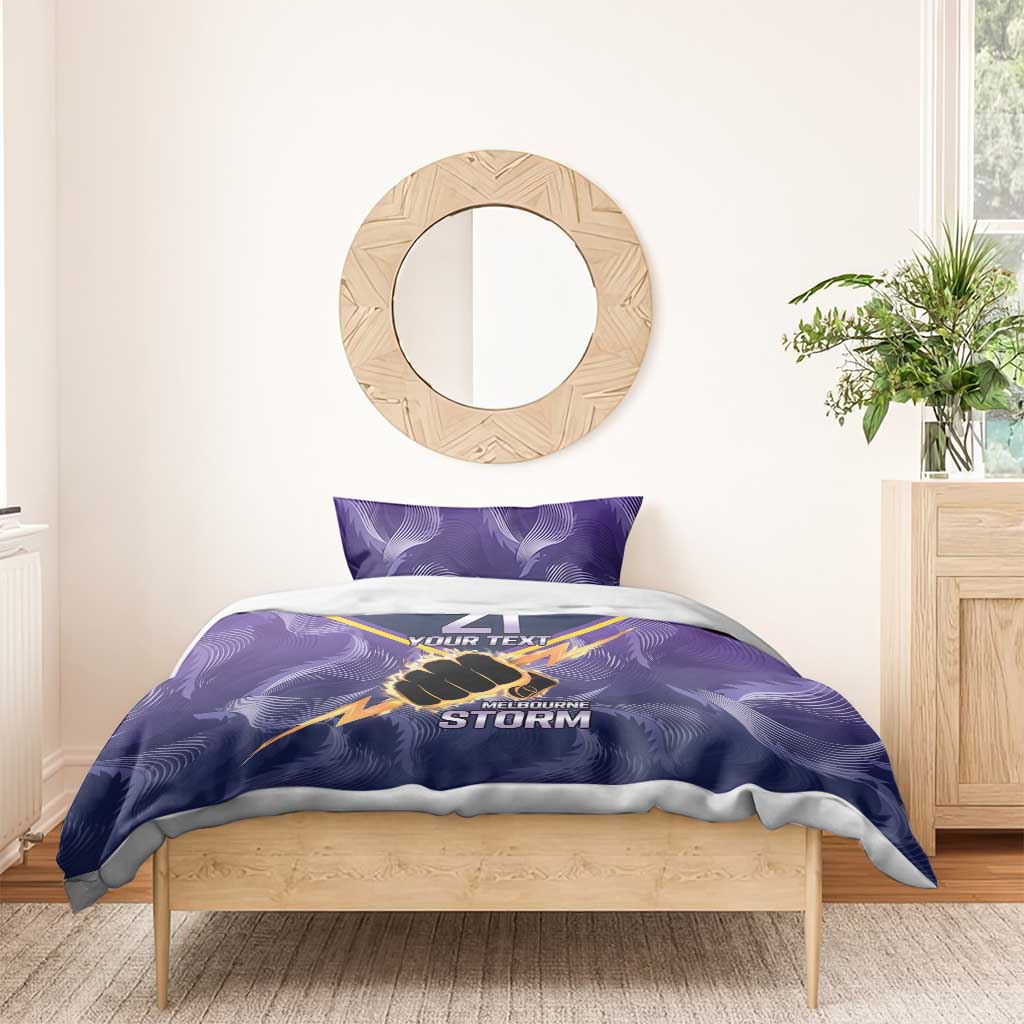 NRL Storm Custom Bedding Set Minimalism Style - Vibe Hoodie Shop